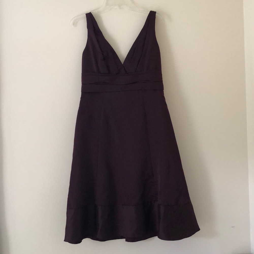 V-neck bridesmaid dress